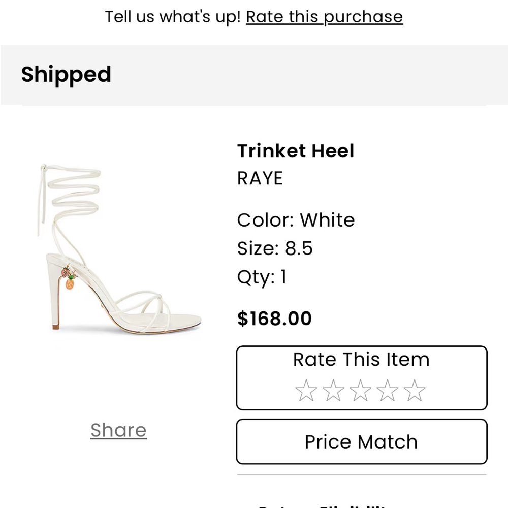 RAYE Women's White Trinket Heel